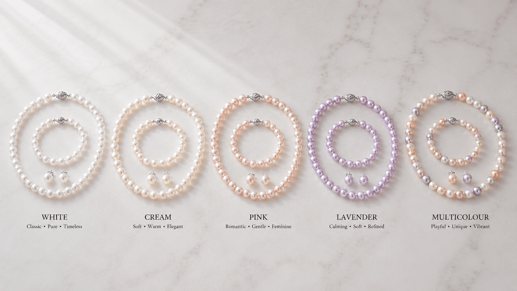 03. Colori di perle disponibili nei set d’acqua dolce