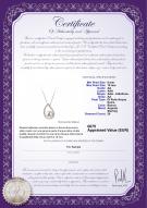 product certificate: FW-W-AA-910-P-Isabella