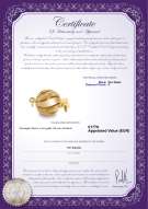Certificato di prodotto: Y-14K-ball-dmd-clasp-brighton