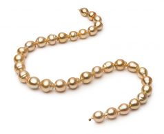 10.1-12.5mm Dei Mari del Sud Collana en 18 pollici Oro