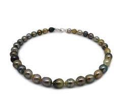 8-10mm Di Tahiti Collana en 16 pollici Multicolore