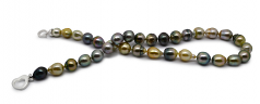 8-10mm Di Tahiti Collana en 16 pollici Multicolore