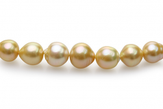 10-14mm Dei Mari del Sud Collana en 18 pollici Oro