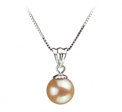 9-10mm di Perle Acqua Dolce Pendente en Nancy Rosa