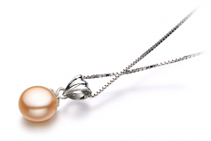 9-10mm di Perle Acqua Dolce Pendente en Nancy Rosa