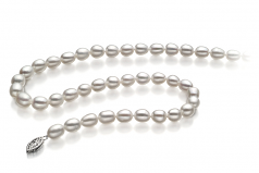 8.5-9.5mm di Perle Acqua Dolce Collana en Goccia Bianco