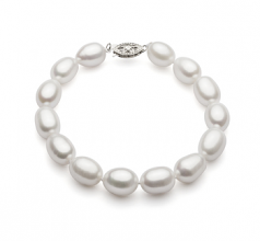 8.5-9.5mm AA Quality di Perle Acqua Dolce Bracciale in Goccia Bianco