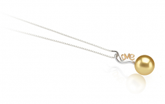 10-11mm Dei Mari del Sud Pendente en Nelia Oro
