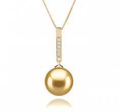10-11mm Dei Mari del Sud Pendente en Janet Oro