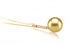 10-11mm Dei Mari del Sud Pendente en Janet Oro