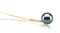10-11mm Di Tahiti Pendente en Janet Nero