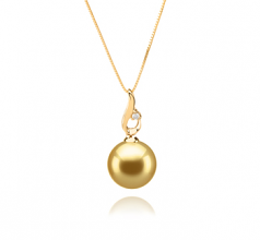10-11mm Dei Mari del Sud Pendente en Darlene Oro