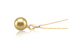10-11mm Dei Mari del Sud Pendente en Darlene Oro