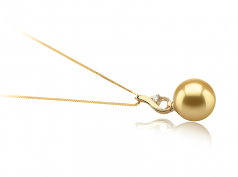 10-11mm Dei Mari del Sud Pendente en Darlene Oro