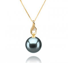 10-11mm Di Tahiti Pendente en Darlene Nero
