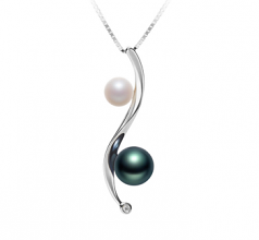 5-8mm di Perle Acqua Dolce Pendente en Elida Multicolore