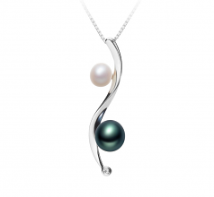 5-8mm di Perle Acqua Dolce Pendente en Elida Multicolore