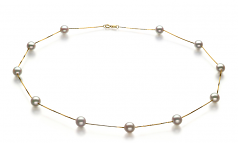 6-7mm Akoya Giapponese Parure en Tin Cup Bianco