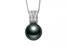 12-13mm Di Tahiti Pendente en Colette Nero
