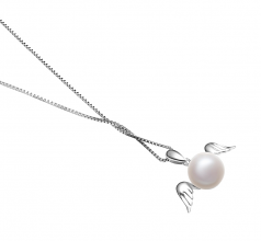 9-10mm di Perle Acqua Dolce Pendente en Angelo Bianco