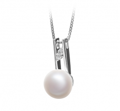 9-10mm di Perle Acqua Dolce Pendente en Hiriko Bianco