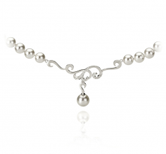 6-9mm Akoya Giapponese Collana en Almira Bianco