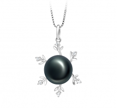 12-13mm di Perle Acqua Dolce Pendente en Besty Nero