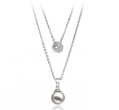 7-8mm Akoya Giapponese Collana en Ramona Bianco