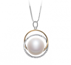 12-13mm di Perle Acqua Dolce Pendente en Judith Bianco