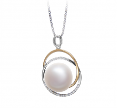 12-13mm di Perle Acqua Dolce Pendente en Judith Bianco