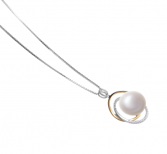 12-13mm di Perle Acqua Dolce Pendente en Judith Bianco