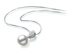 7-8mm Akoya Giapponese Pendente en Daria Bianco