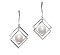 8-9mm di Perle Acqua Dolce Parure en Lilian Bianco