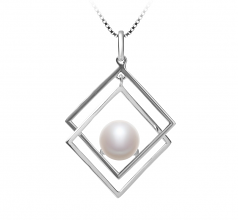 8-9mm di Perle Acqua Dolce Parure en Lilian Bianco