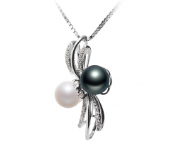 6-7mm di Perle Acqua Dolce Pendente en Davina Multicolore