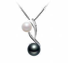 5-8mm di Perle Acqua Dolce Pendente en Bailey Bianco