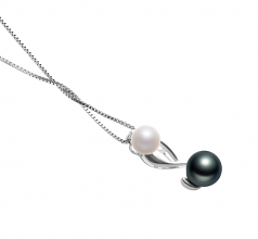 5-8mm di Perle Acqua Dolce Pendente en Bailey Bianco