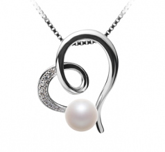 5-6mm di Perle Acqua Dolce Pendente en Coco Bianco