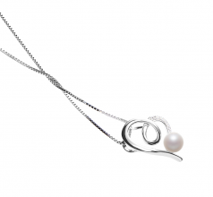 5-6mm di Perle Acqua Dolce Pendente en Coco Bianco