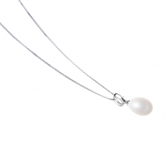10-11mm di Perle Acqua Dolce Pendente en Denise Bianco