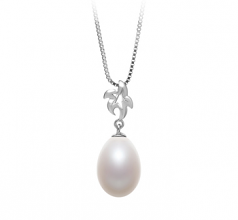 10-11mm di Perle Acqua Dolce Pendente en Vilde Bianco