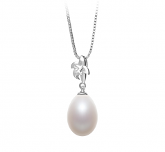 10-11mm di Perle Acqua Dolce Pendente en Vilde Bianco