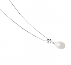10-11mm di Perle Acqua Dolce Pendente en Vilde Bianco