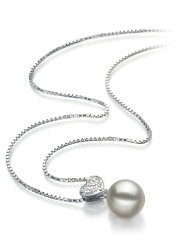 7-8mm Akoya Giapponese Pendente en Randa Bianco