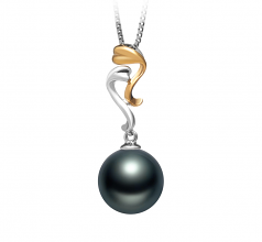 10-11mm Di Tahiti Pendente en Brianna Nero
