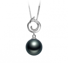 10-11mm Di Tahiti Pendente en Linda Nero
