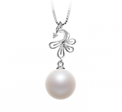10-11mm di Perle Acqua Dolce Pendente en Phoenix Bianco