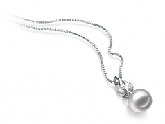 7-8mm Akoya Giapponese Pendente en Zalina Bianco
