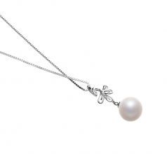 10-11mm di Perle Acqua Dolce Pendente en Phoenix Bianco