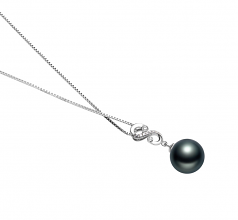 10-11mm Di Tahiti Pendente en Virginia Nero